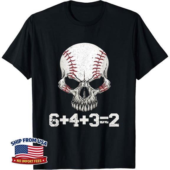Baseball Double Play 6 4 3=2 Player Sports T-Shirt