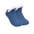 thumbnail image 3 of Spencer Womens Slipper Socks Fuzzy Plush Lined Non Slip Warm Socks with Grippers Ladies Cozy Winter Thick House Socks, Blue, 3 of 9