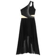 thumbnail image 3 of Linjinx Womens Elegant Modern Lyrical Dance Sleeveless Asymmetrical Flowy Long Maxi Dress Black XL, 3 of 4