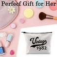 thumbnail image 6 of Zuo Bao 40th 50th Birthday Gift Vintage 1972 1982 Makeup Bag for Women Happy Birthday Party Gift, 6 of 6