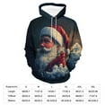 thumbnail image 7 of Adult Christmas Santa Claus Graphic Hoodie, 3D All Over Print Holiday Pullover Sweatshirt with Hood & Pocket, Funny Ugly Christmas Sweater Style, 7 of 7