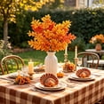 thumbnail image 5 of 2 Pack Artificial Maple Leaf Bouquet, Fall Harvest Thanksgiving Decor, Vase Filler Photography Props For Indoor Outdoor Gift, 5 of 6