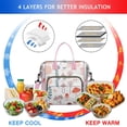 thumbnail image 4 of Large Cooler Bag Insulated Bags for Office Employee,Waterproof Cooler Tote with MultiPockets for Adult,Insulated Lunch Box for Beach,Picnic,Work,Mushroom, 4 of 7