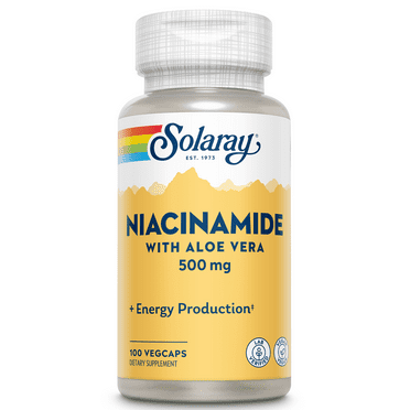 Solaray Niacinamide 500 mg | Vitamin B-3 | Energy Metabolism, Circulation, Nerve & Skin Health Support, 100 CT