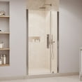 thumbnail image 2 of Pasadena 41"W x 72"H Frameless Pivot Alcove Shower Door in Satin Nickel, 2 of 13