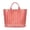 Orange-pink, variant on Striped PVC Tote Bag Large Glossy Striped Handbags Waterproof Top Handle Bag Plastic Tote Handbag Beach Travel Work