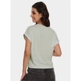 thumbnail image 2 of Women's Crew Neck Short Sleeve T Shirt Summer Casual Loose Workout Top, 2 of 6