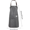 thumbnail image 2 of Apron Kitchen Apron Waterproof Vinyl Cooking Apron with Pockets Wipe Clean Aprons Chef Apron Wipeable Apron Plastic Apron Oil Cloth, 2 of 5
