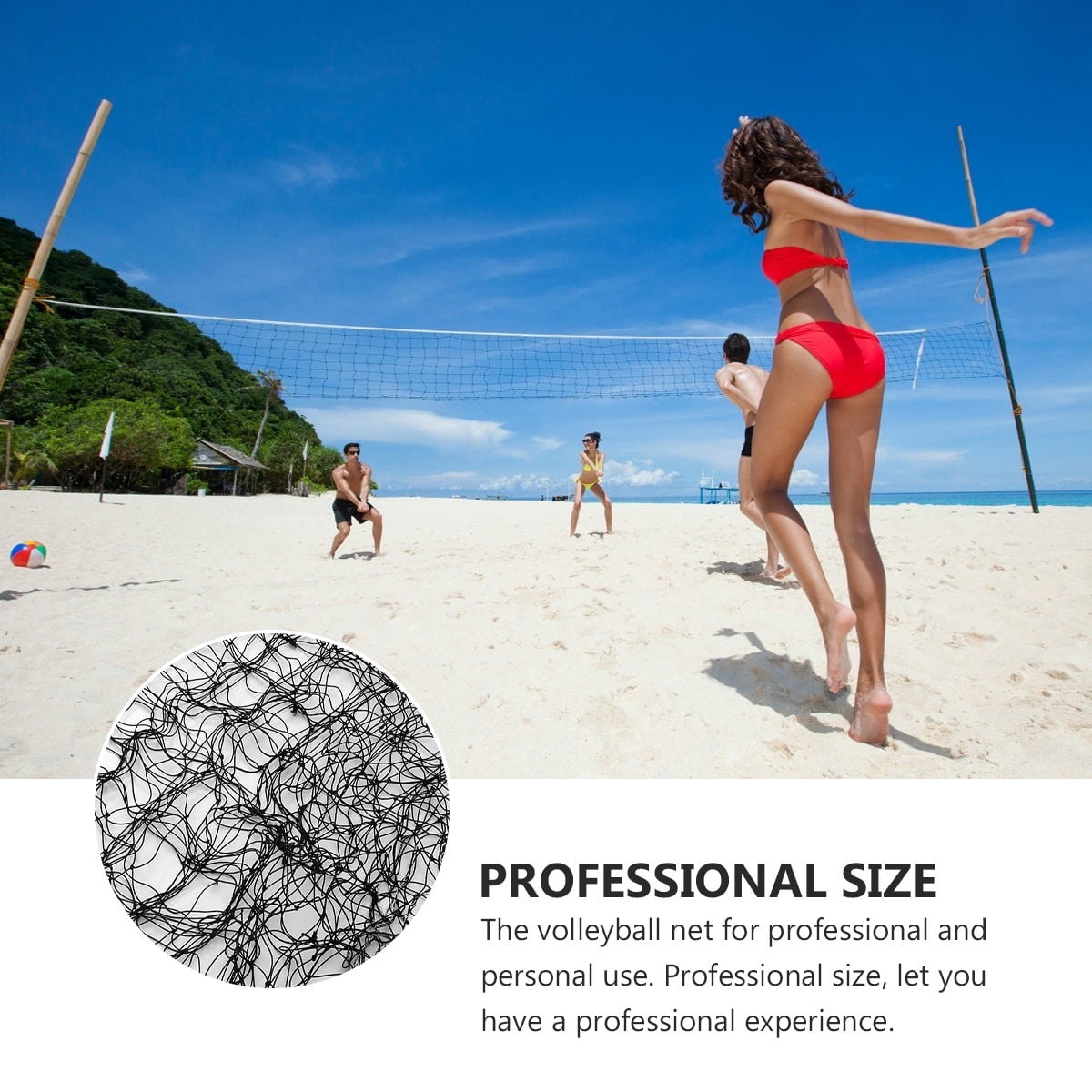 UPOUART Portable Volleyball Practice Net with Foldable Design, PE Material for Easy Setup and Outdoor Use