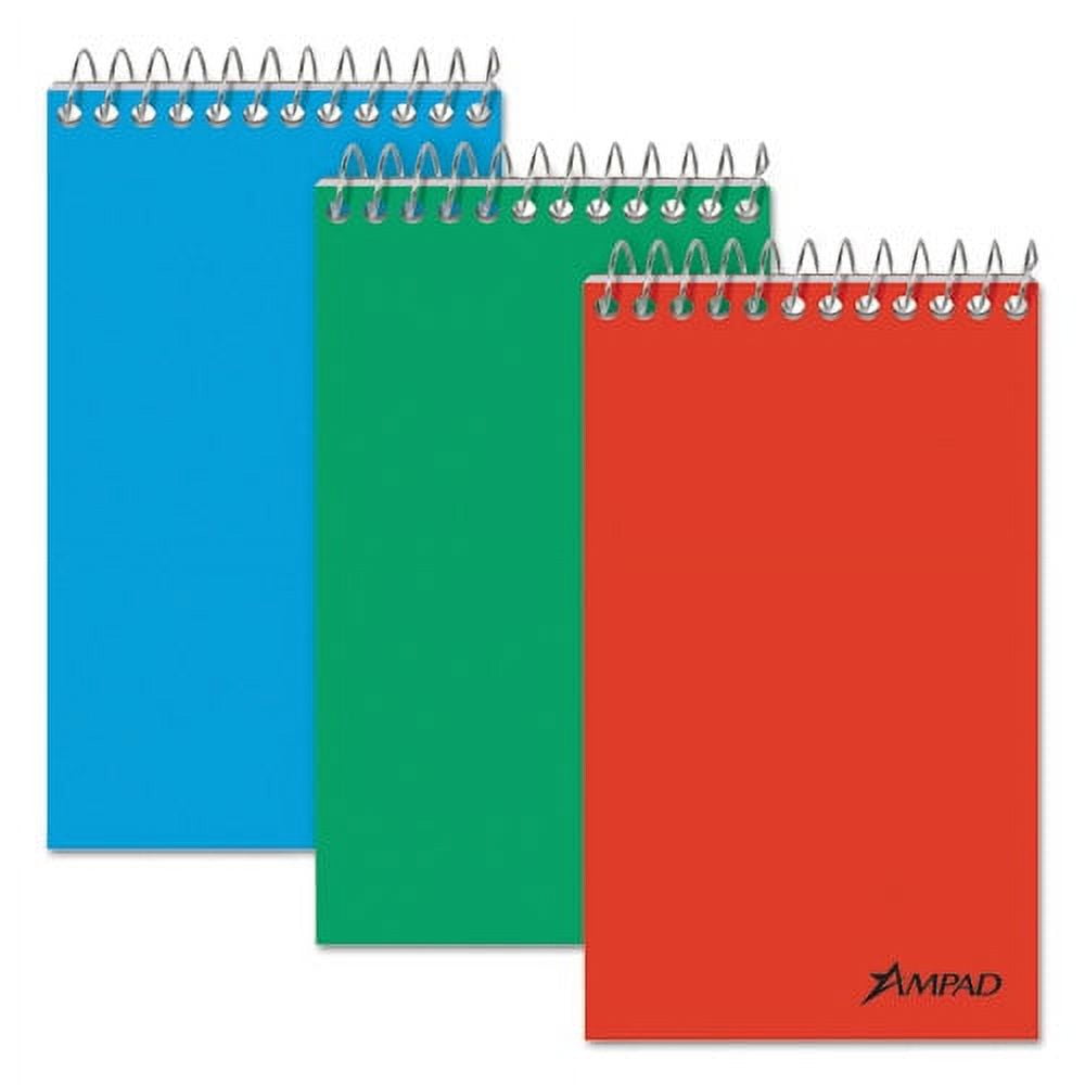 "Memo Pads, Narrow Rule, Assorted Cover Colors, 60 White 3 X 5 Sheets, 3/pack | Bundle of 5 Packs"