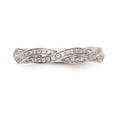 thumbnail image 4 of 14k White Gold Ring Wedding Band Diamond 0.375 ct Criss-Cross 1/3 carat Complete, 4 of 7