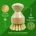 thumbnail image 4 of JuneLily Short Sisal Dish Brush Eco-Friendly Plant-Based Vegan for Kitchen Bathroom Cleaning Produce Washing Dishes (Short Dish Brush & Sisal Brush Head), 4 of 10