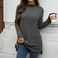 thumbnail image 6 of Abomasnow Women's Mock Turtleneck Sweaters Plus Size Long Sleeve Casual Knit Pullover 2025 Tunic Tops 2025 Lightweight Sweaters, 6 of 7