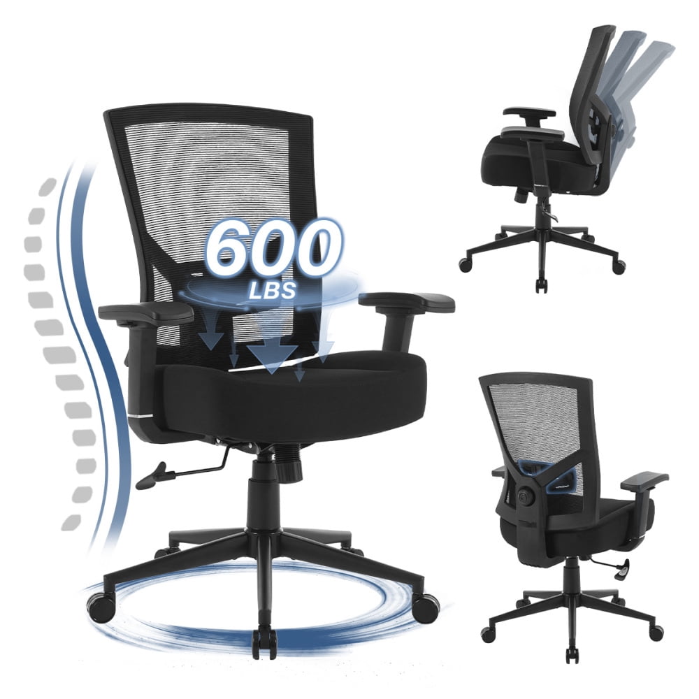 600lbs Big & Tall Ergonomic Mesh Office Chair with Lumbar Support