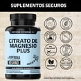 thumbnail image 2 of Citrato Magnesio Plus Con Piperina | 455mg Magnesio Elemental | Magnesio Capsulas - Con Magnesio Marino | Magnesium Citrate + Marine Magnesium - Vitaminas Mujer / Hombre - (60 Cápsulas), 2 of 6