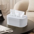 thumbnail image 2 of Basic Plastic Tissue Box Cover, Simple Design for Bathroom/Bedroom Countertops, Durable Household Organizer, 2 of 6