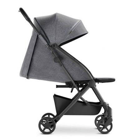 Mompush Lithe V2 Lightweight Stroller   Snack Tray, Ultra-Compact Fold & Airplane Ready Travel Stroller, Near Flat Recline Seat, Cup Holder, Raincover & Travelbag Included
