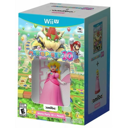 Mario Party 10 + Princess Peach amiibo Bundle [Nintendo Wii U Toadstool] NEW