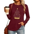 thumbnail image 4 of Christmas Shirts for Women Funny Merry Christmas Graphic T Shirts V Neck Long Sleeve Xmas Tops Blouse, 4 of 7