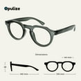 thumbnail image 2 of OPULIZE RIO Blue Light Blocking Reading Glasses - Flat Top Frame - Green - Mens Womens - Spring Hinges - B53-6 - +2.50, 2 of 6