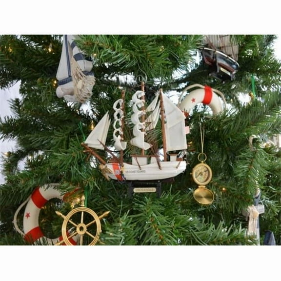Handcrafted Model Ships Eagle-7-XMASS United States Coast Guard Uscg Eagle Model Ship Christmas Tree Ornament