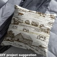 thumbnail image 3 of Rustic Farmhouse Fabric by the Yard,Western Farmhouse Horse Fabric,Hand Drawn Illustration Upholstery Fabric,Rustic Barn Cowboy Outdoor Fabric,Rural Meadow Wildlife Waterproof Fabric,Taupe,3 Yards, 3 of 4