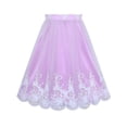thumbnail image 5 of Flower Girls Dress Purple Illusion Shoulder Wedding Pageant 8 Years, 5 of 6