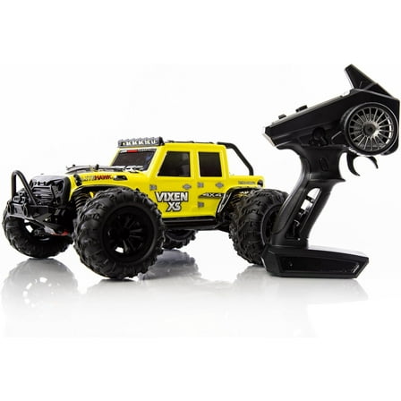 LiteHawk RC Vixen 4x4 XS 1/16 4WD Remote-Controlled Car, 2.4 Ghz Digital Controller, Controllable LED Bumper Lights. 4WD Toy RC Car for Adults Teens Ages 14 