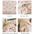 thumbnail image 4 of Bow Backpack for Women 3Pcs Set Kawaii Coquette Nylon Backpack Cute College Laptop Rucksack Fashion Travel Daypack (Pink Red), 4 of 13