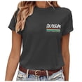 thumbnail image 3 of WEIWEN Women's Short Sleeve Autism Awareness Tops Casual Letter Print Trendy Crewneck Summer T Shirts for Women Graphic Tees Tshirts (Black, XL), 3 of 5