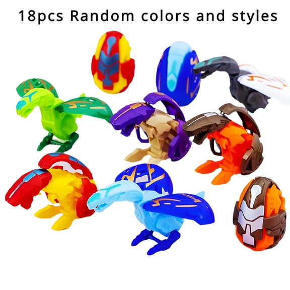 BESTSKY 18pcs Transforming Dinosaur Eggs Set - Perfect for Party Favors Birthday Gifts & Home Decor (Assorted Styles)
