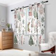 thumbnail image 2 of Yayeee Window Curtains Light Filtering 63"x42" Grommet Panel Pair Home Living Room Decor, White Nordic Christmas House, 2 of 7