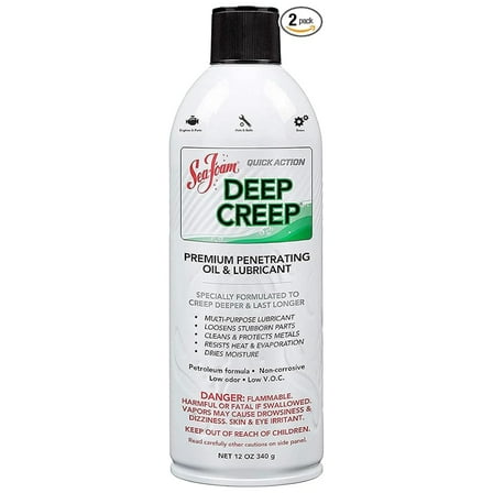 DC-14 Deep Creep Lubricant - 2 Pack, 12 oz Cans - Penetrating Oil, Rust Remover, Multi-Purpose Spray for Loosening Stuck Parts, Automotive & Household Use