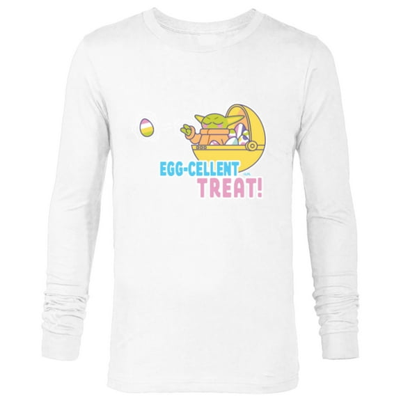 Star Wars The Mandalorian Grogu Easter Egg-Cellent Treat! - Long Sleeve T-Shirt for Men - Customized-White