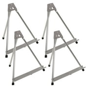 U.S. Art Supply 15" High Aluminum Tabletop Display Easel, Portable Artist Tripod Stand (Pack of 4) Holds Paintings Books