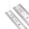 thumbnail image 3 of Unique Bargains Steel Rulers, 2 Pieces (6, 12, inch) Rulers, Metal Ruler,  Ruler, Ruler Inches and Centimeters, Drawing Ruler, Measuring, 3 of 4