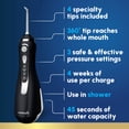 thumbnail image 5 of Waterpik Cordless Advanced 2.0 Water Flosser with 3 Settings, 4 Tips & Travel Bag, ADA Accepted, Black, 5 of 13