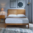 thumbnail image 2 of MUSEHOMEINC Solid Wood Platform Bed with Headboard, Rustic Pine Finish, Queen, 2 of 10