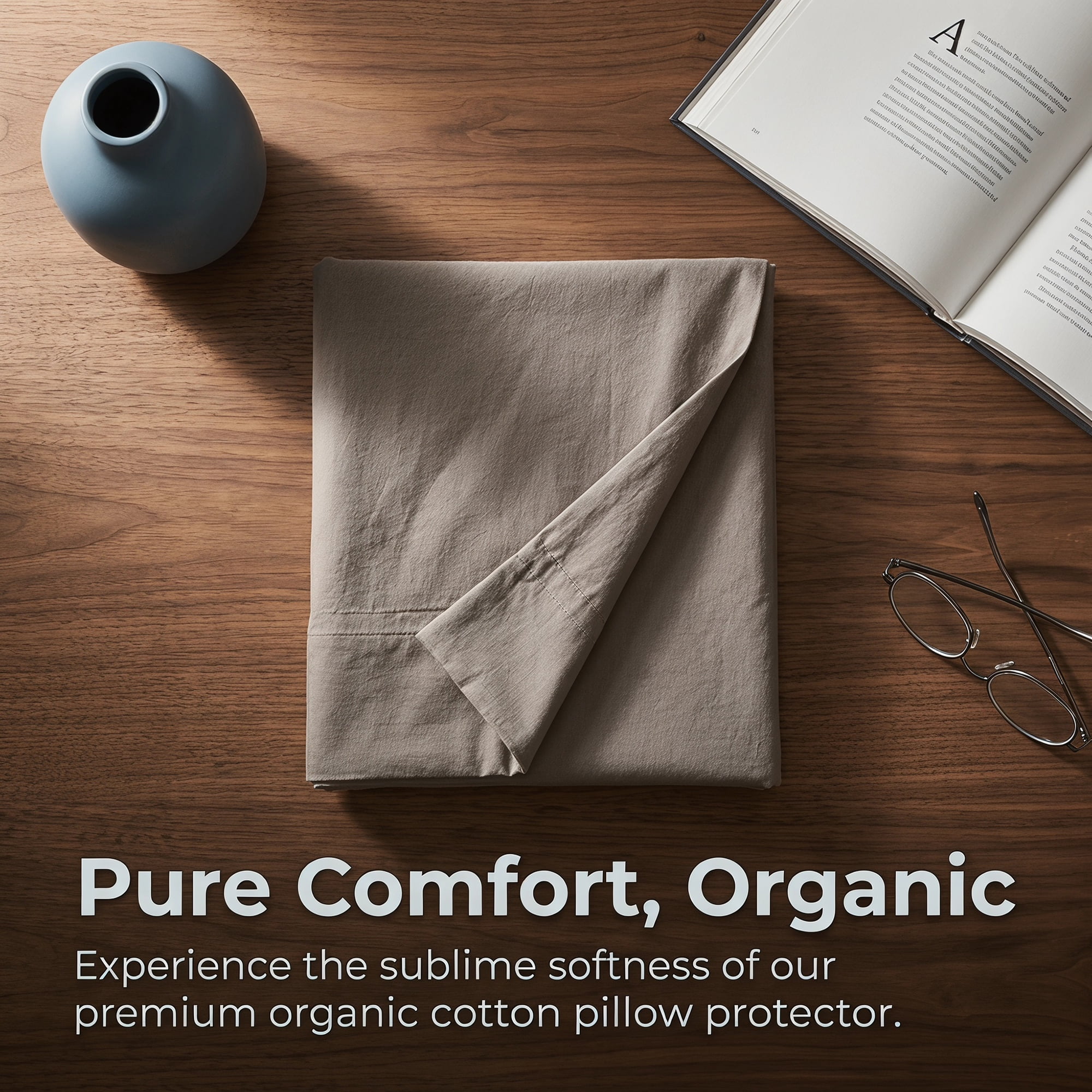 Unique Bargains Breathable Cotton Covers Pillow Protectors with Zipper Standard Size Queen Gray