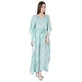 thumbnail image 2 of Moomaya Womens Sleep Kaftan V-Neck Cover Up Long Caftan Maxi Dress, 2 of 7