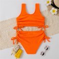 thumbnail image 2 of Mercatoo Girls Swimsuit 2 𝐏ieces Bikini Set Adjustable Bathing Suits Bow High Waisted Tankini Swimwear Sports Beachwear, 2 of 7