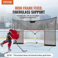 thumbnail image 3 of Hockey Goal Backstop Net, Street Hockey Sports Backstop Netting, 12x7 FT Large Size Target Net, Easy Assemble, Black, 3 of 5