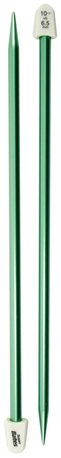 Silvalume Single Point Knitting Needles, 14', Size 10.5, Medium Green