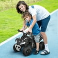 thumbnail image 2 of Aosom 4 Wheels Ride on Motorcycle Toy for Kids Baby Toddler Ride-on Car Walker No Power Foot To Floor Slider with Music and lightening function for 18-36 Months Black, 2 of 7