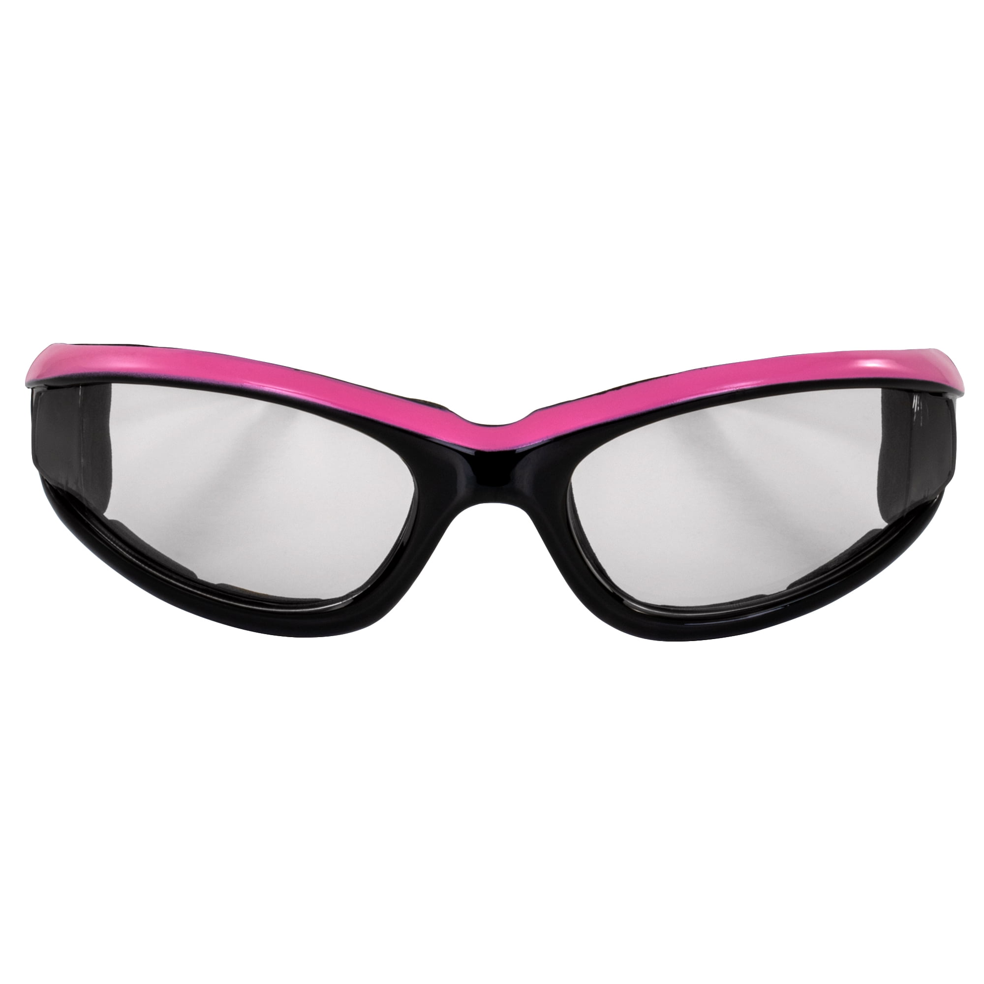 OWL Foam Padded Motorcycle Sunglasses UV400 Smoke Lens (Pink