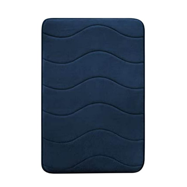 Thick Striped Memory Foam Bath Rugs, Soft Absorbent Velvet Bathroom Mats, Dots On Underside, Machine Washable Bathmat, Carpet Rug Room D cor For Shower Floor