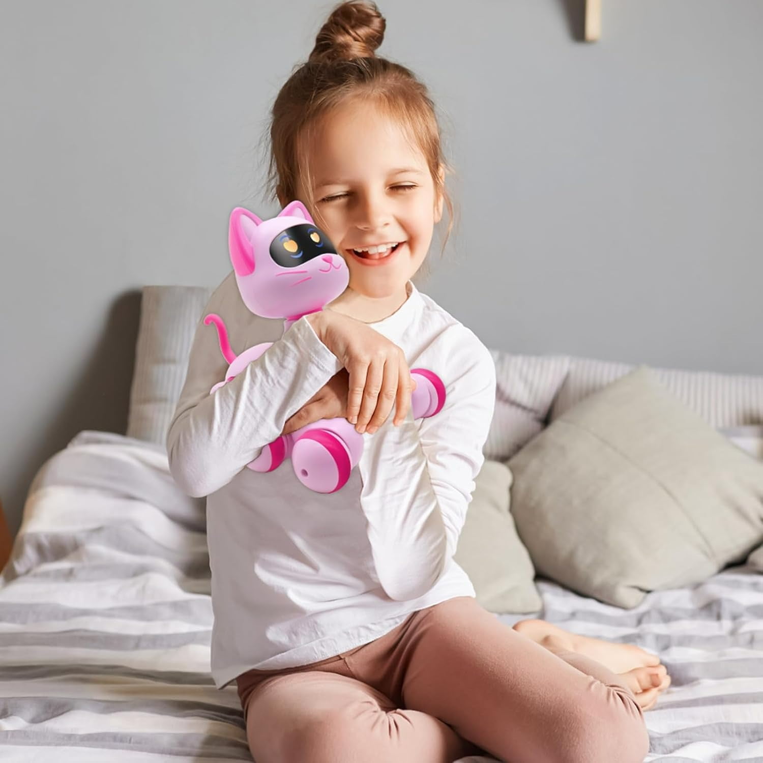 Gmdisc RC Robot Toys for Kids, Programmable Robot with Head Touch Sensing & Music Function, Toys Gift for 3-8