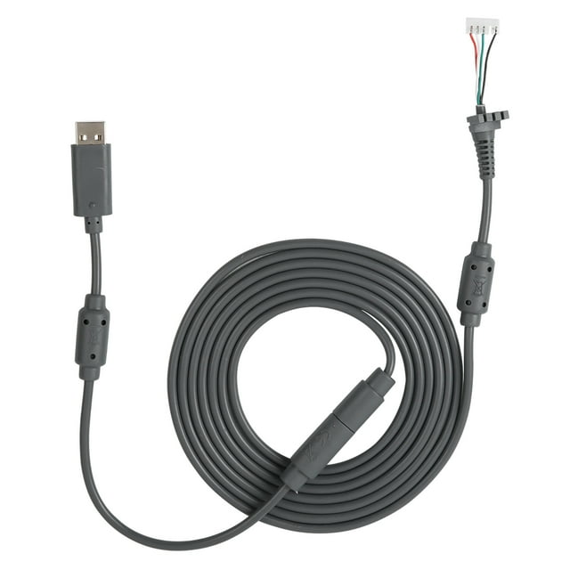 Cable USB de 4 pines para mando, adaptador de separación de Cable de repuesto para Xbox 360 (gris)