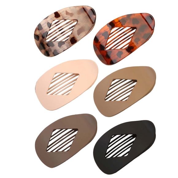 6Pcs Flat Hair Clips for Women, Simple Elegant French Hair Clip for Thick Hair, All Hair Types Non Slip Grip for Daily Styling Classic Hair Barrettes