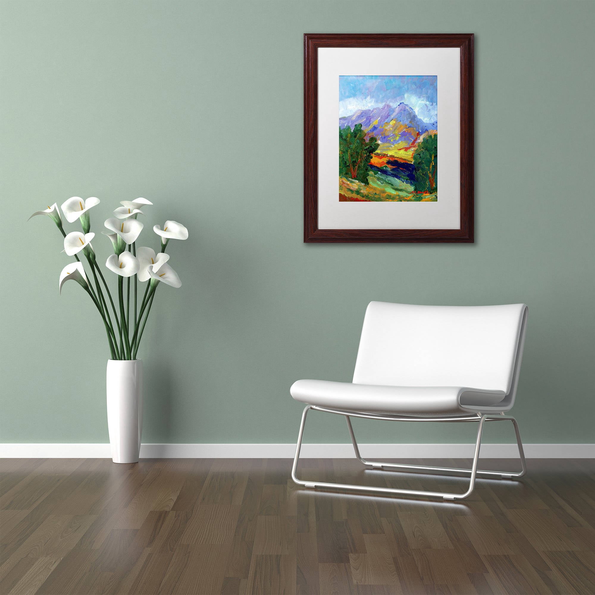 Trademark Fine Art "Autumn Amber California North" Canvas Art by Manor Shadian White Matte, Wood Frame